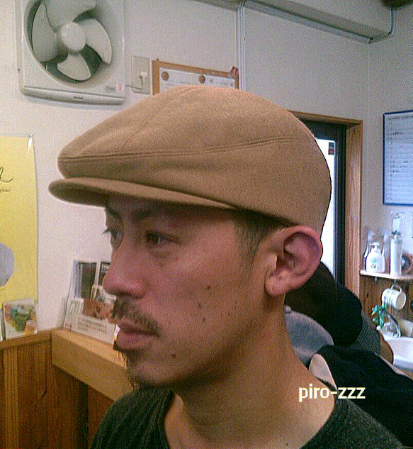 まんまるハンチング  キャメル 帽子