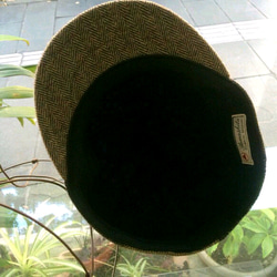 ＊tweed short brim cap＊ツィードショートブリムキャップ＊ヘリンボーン＊クレイジー 4枚目の画像