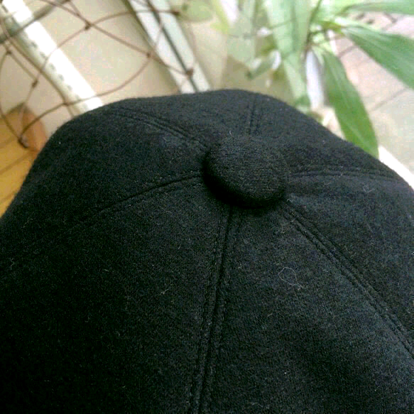 ＊ウール100%＊ショートブリムキャップ ブラック＊017