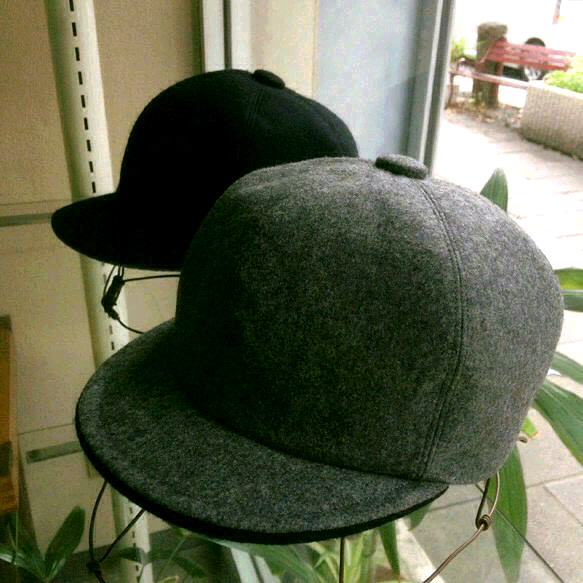 ＊ウール100%＊ショートブリムキャップ ブラック＊017