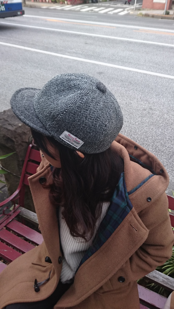 ＊Harris Tweed short brim cap＊h002＊ 5枚目の画像