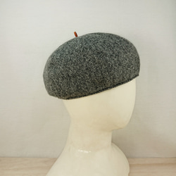 Tweed beret   black×white 1枚目の画像