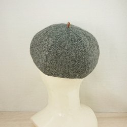 Tweed beret   black×white 2枚目の画像