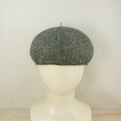 Tweed beret   black×white 3枚目の画像