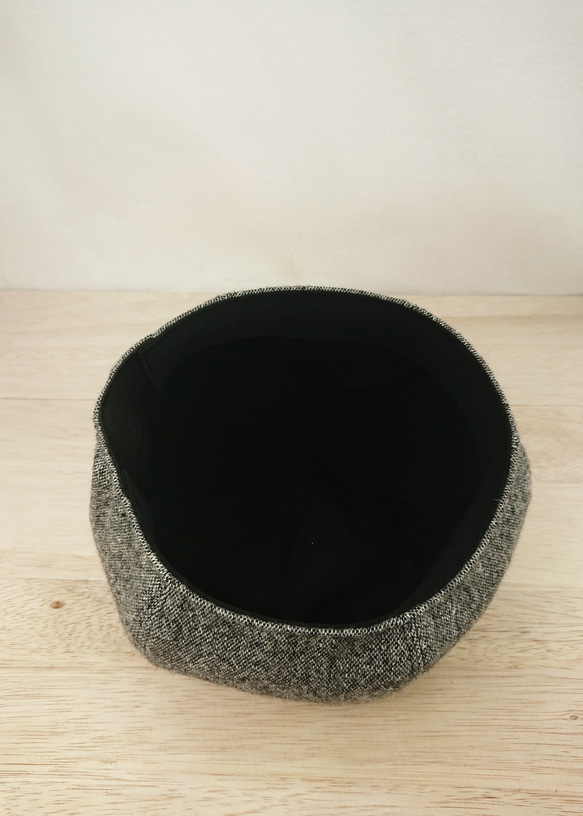 Tweed beret   black×white 5枚目の画像