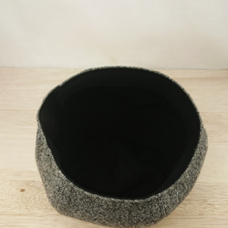 ＊baby・kids＊Tweed beret   ublack×white 5枚目の画像