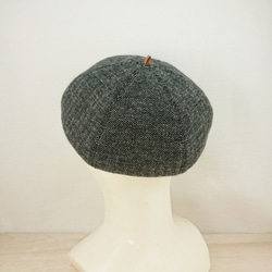 Tweed herringbone beret   black×gray 2枚目の画像