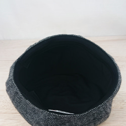 Tweed herringbone beret   black×gray 5枚目の画像