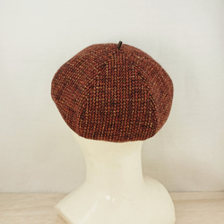 Tweed beret   orange 2枚目の画像