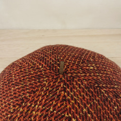 Tweed beret   orange 4枚目の画像