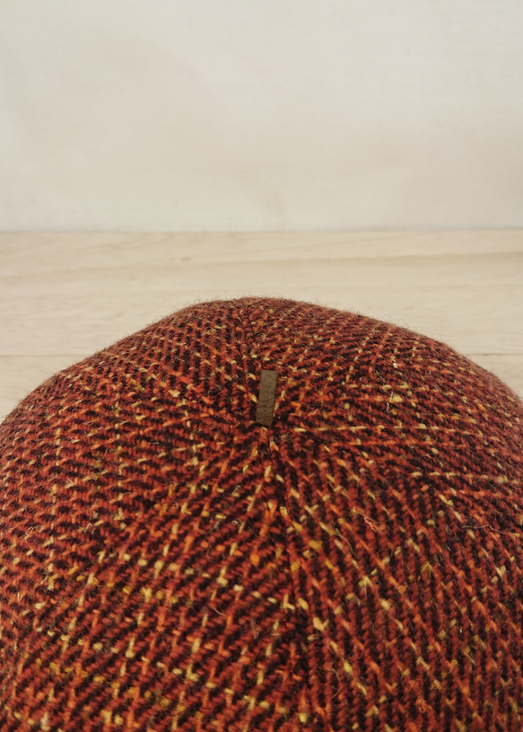 ＊baby・kids＊Tweed beret   orange 4枚目の画像