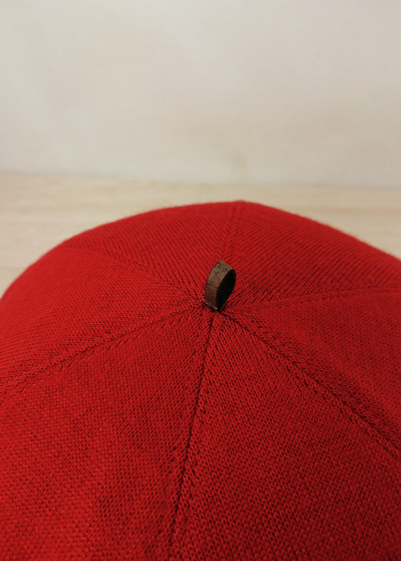 wool blend knit beret   red 4枚目の画像