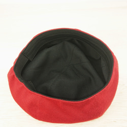 wool blend knit beret   red 5枚目の画像