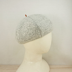 wool blend beret   white×gray 1枚目の画像