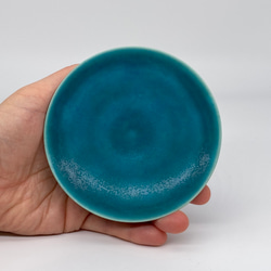 青釉豆盤φ10.7cm 第3張的照片