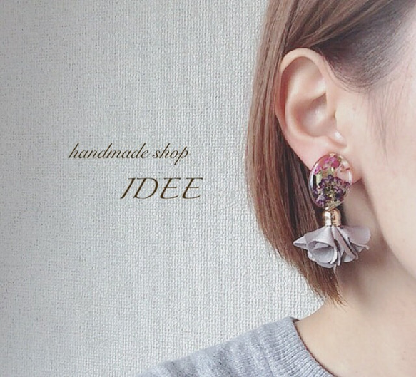 再×30＊flower flower earring* 3枚目の画像