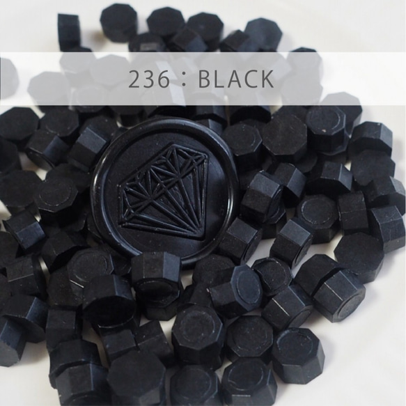 236：BLACK シーリングワックス ピル 35ｇ 約100粒【モノトーン系】 1枚目の画像