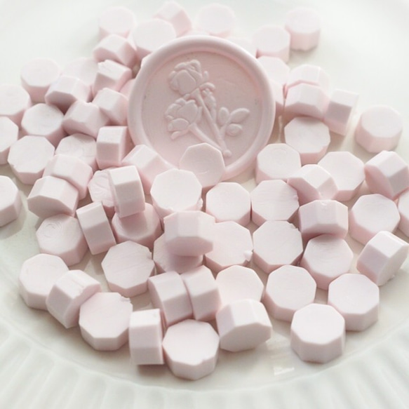 266：MILKY PINK シーリングワックス ピル 35ｇ 約100粒【ピンク系】 2枚目の画像