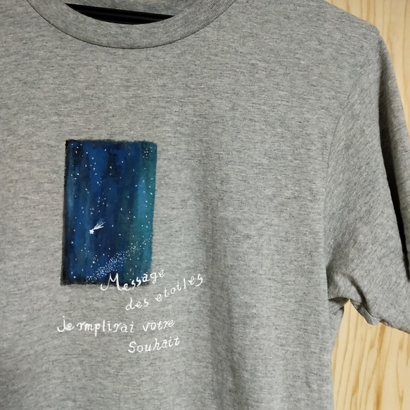 手描き　Tシャツ　星 1枚目の画像