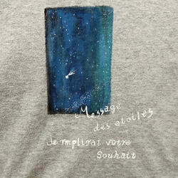 手描き　Tシャツ　星 4枚目の画像