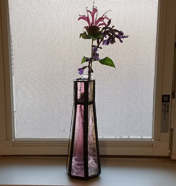 ステンドグラス＊試験管付き一輪挿し 一輪挿し・花瓶・花器