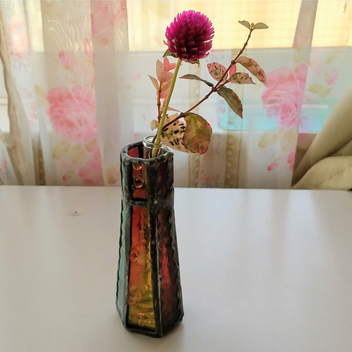 アメリカ ステンドグラス 花瓶キルト柄 グラスマスターズ社 es151255es151254_1_grande.jpg?