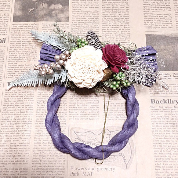 NO.020しめ縄 しめ縄リース お正月飾り しめ飾り 2025 フラワー