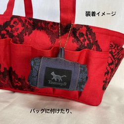 大島紬のエコバッグ　縦型① 6枚目の画像