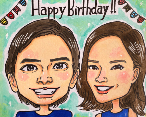 似顔絵イラスト sampleページ☆ 似顔絵師SINの似顔絵作品一覧│似顔絵