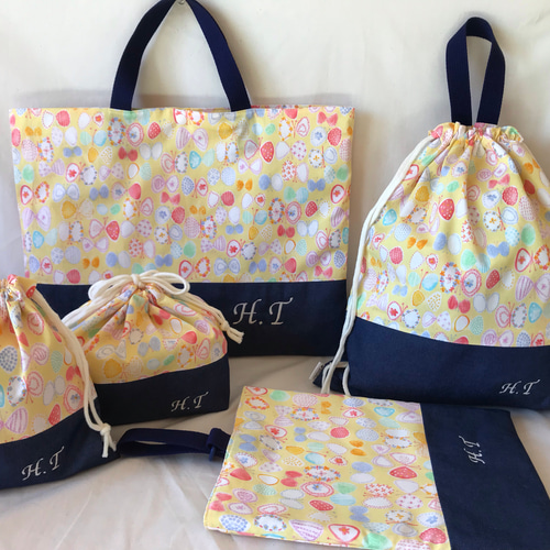 レッスンバッグ 体操服袋　給食袋　お弁当袋 入園・入学グッズ レッスンバッグ・体操服袋・上履き袋・お弁当袋