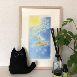 猫のぬいぐるみ_子ニャンコの人形（黒）立　 4枚目の画像