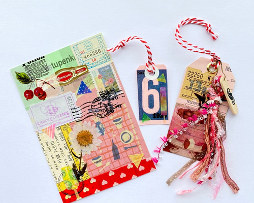 コラージュ ポストカード・タグセット no.9 ポストカード