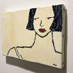 油絵 SMサイズ 原画 「肩の傷」 oilpainting キャンバス シンプル おしゃれ 女の子 インテリア 3枚目の画像