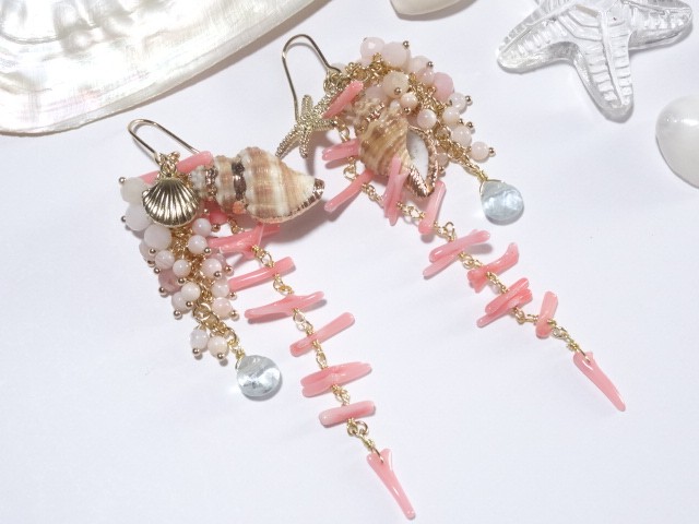 人魚姫のロングピアス【B】
