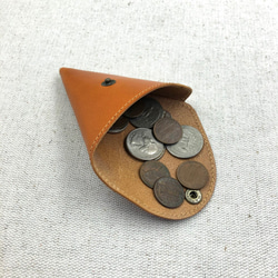 三角形のコインケース　栃木レザー 6枚目の画像