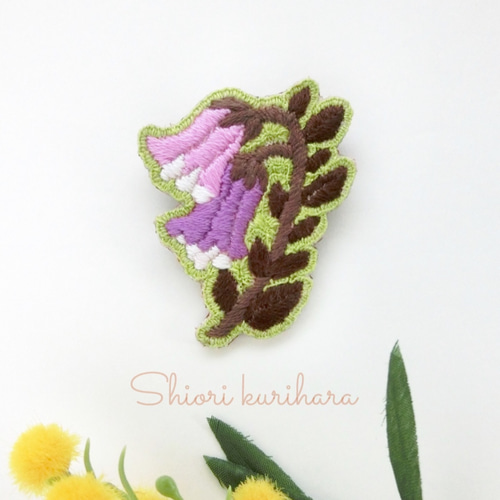 カンパニュラ（起源）の 刺繍ブローチ ブローチ shiori k 通販 2737877