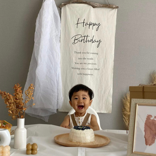 Happy Birthday バースデー タペストリー 誕生日 飾り付け 100日
