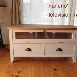 シャビーなテレビ台 120 アンティークホワイト テレビ台・テレビボード