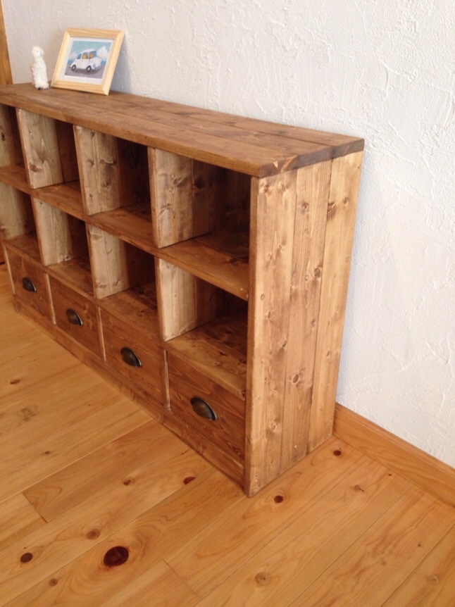 wood iron shelf 710*600*225〈ブラウン〉 Iron Modernist Record  