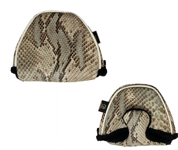 父の日ギフト　ゴルフ用品・マレット型　・マグネットタイプ・パイソン柄・ハンドメイド