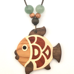 木象嵌 金魚のペンダント 2枚目の画像
