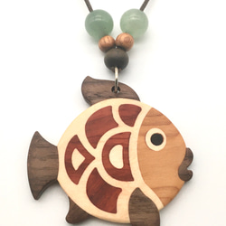 木象嵌 金魚のペンダント 3枚目の画像