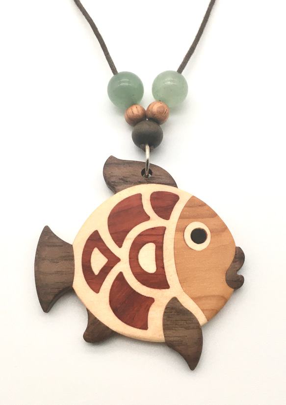 木象嵌 金魚のペンダント 3枚目の画像