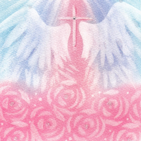 【ポストカード】祈りの園　★選べる3枚《メッセージ付》天使画　癒し　羽　バラ　ヒーリング 1枚目の画像