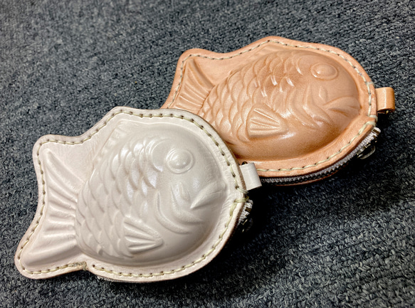 ◇◇ ヌメ革 レザー たい焼き 小物入れ ポーチ ◇◇ その他