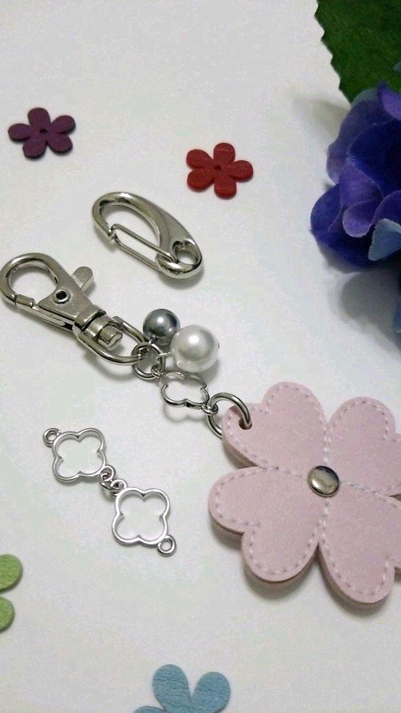 【 再販売 】Flower  Key  holder  A  silver 3枚目の画像