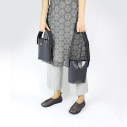 Zemoneni  手作り 手縫い 牛革  ハンドバッグ バックパック Leather Handbag 1枚目の画像