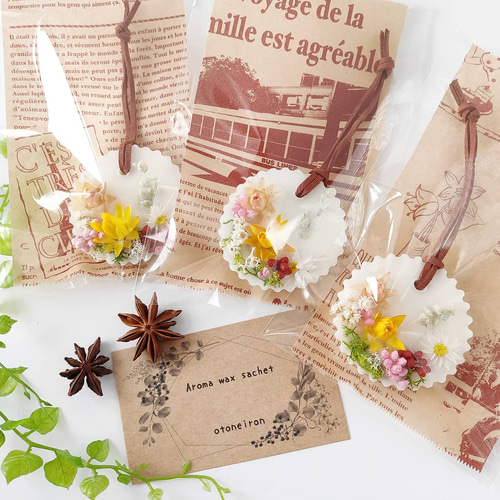 アロマワックスサシェ♡限定母の日 母の日に贈るアロマワックスサシェ缶＊ローズの香り/ソーラー