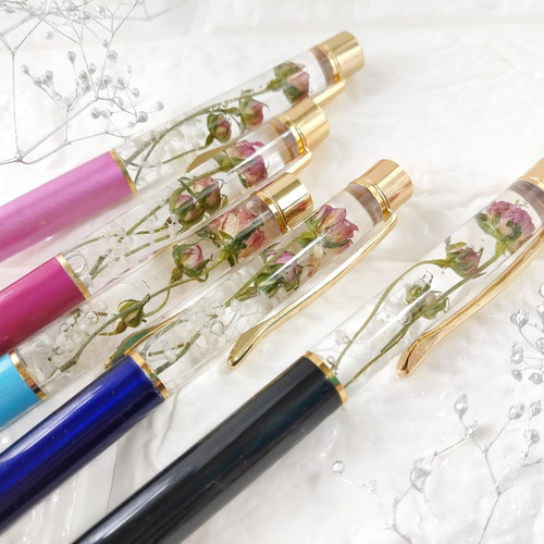 再入荷！限定＊世界最小のバラ＊ハーバリウムボールペン＊バラの花束
