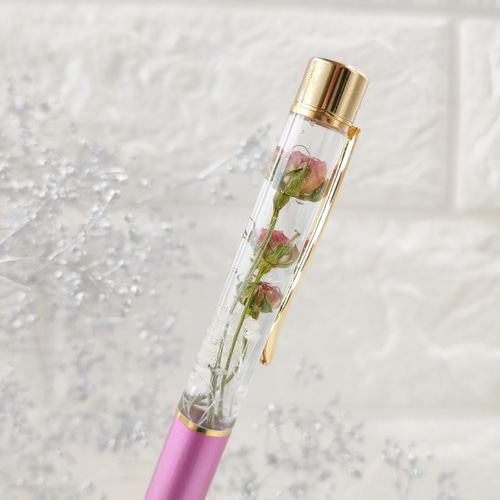 再入荷！限定＊世界最小のバラ＊ハーバリウムボールペン＊バラの花束